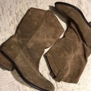 JESSICA SIMPSON Tan Suede Booties
